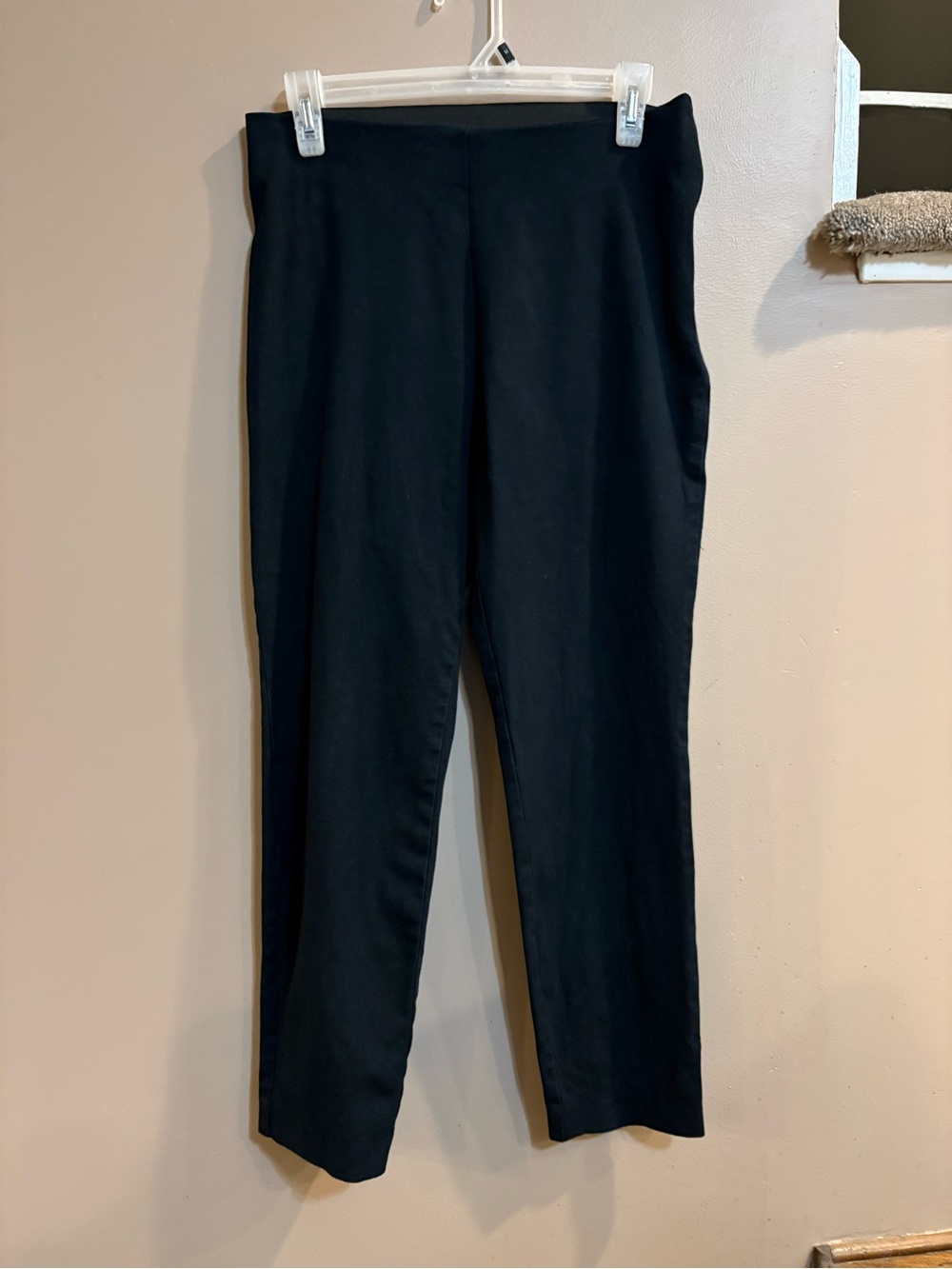 a new day Black Straight-Leg Pull-On zip side Pants size 6 women’s